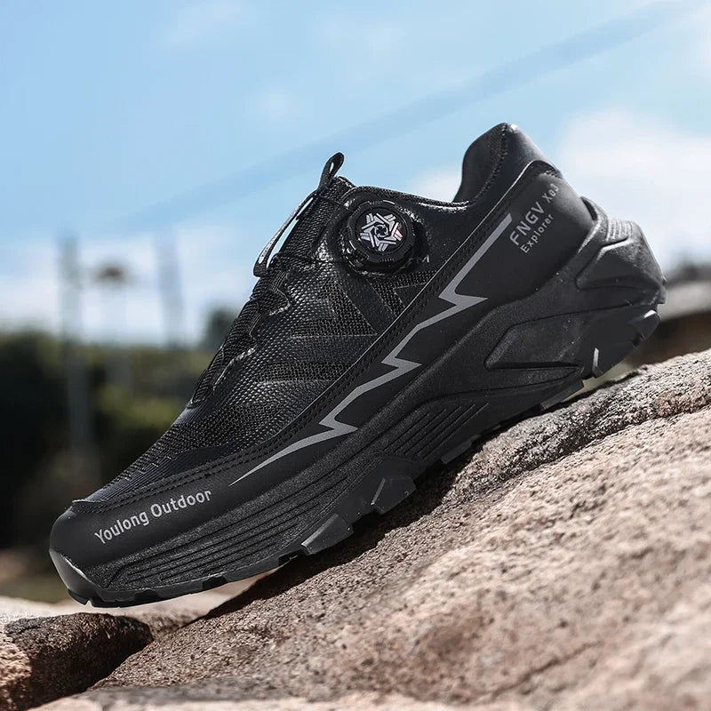 Men's Sneakers Casual Outdoor Anti-Slip Shock-Absorbing Versatile Off-Road Hiking Shoes, Comfortable Soft Sole Running Shoes for Men