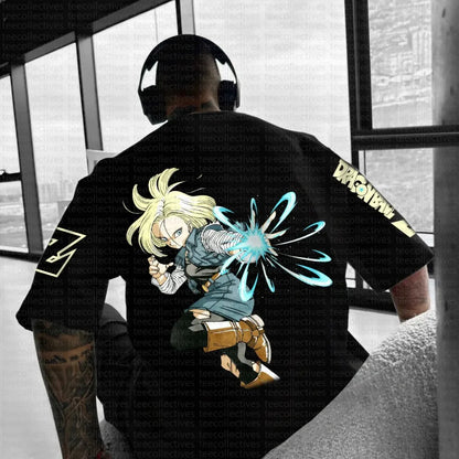 T-shirt de verão 2025 Son Goku Dragon Ball Anime para homem, estilo Harajuku oversized retro street, top unissexo casual largo de manga curta para mulher