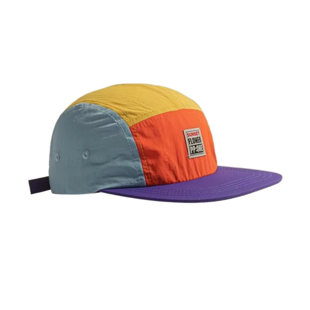 Retro Japanese Style Hip-hop Hats Thin 5 Panel Flat Brimmed Baseball Cap Breathable Quick-drying Sunscreen Hat Unisex