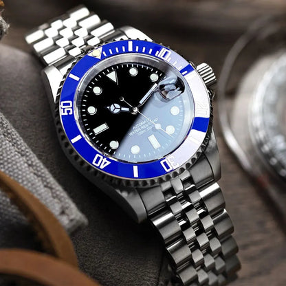 200m Waterproof Miyota8215 Automatic Men Watch Diver Watches 40mm Mechanical Movement Luminous Jubilee Strap Glide Lock Buckle