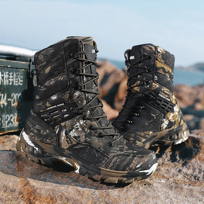 Hiking Shoes Men Boots Wear-resistant  Breathable Casual Sports Shoes Men Ankle Boots Comfortable Outdoor High-top Boots Men