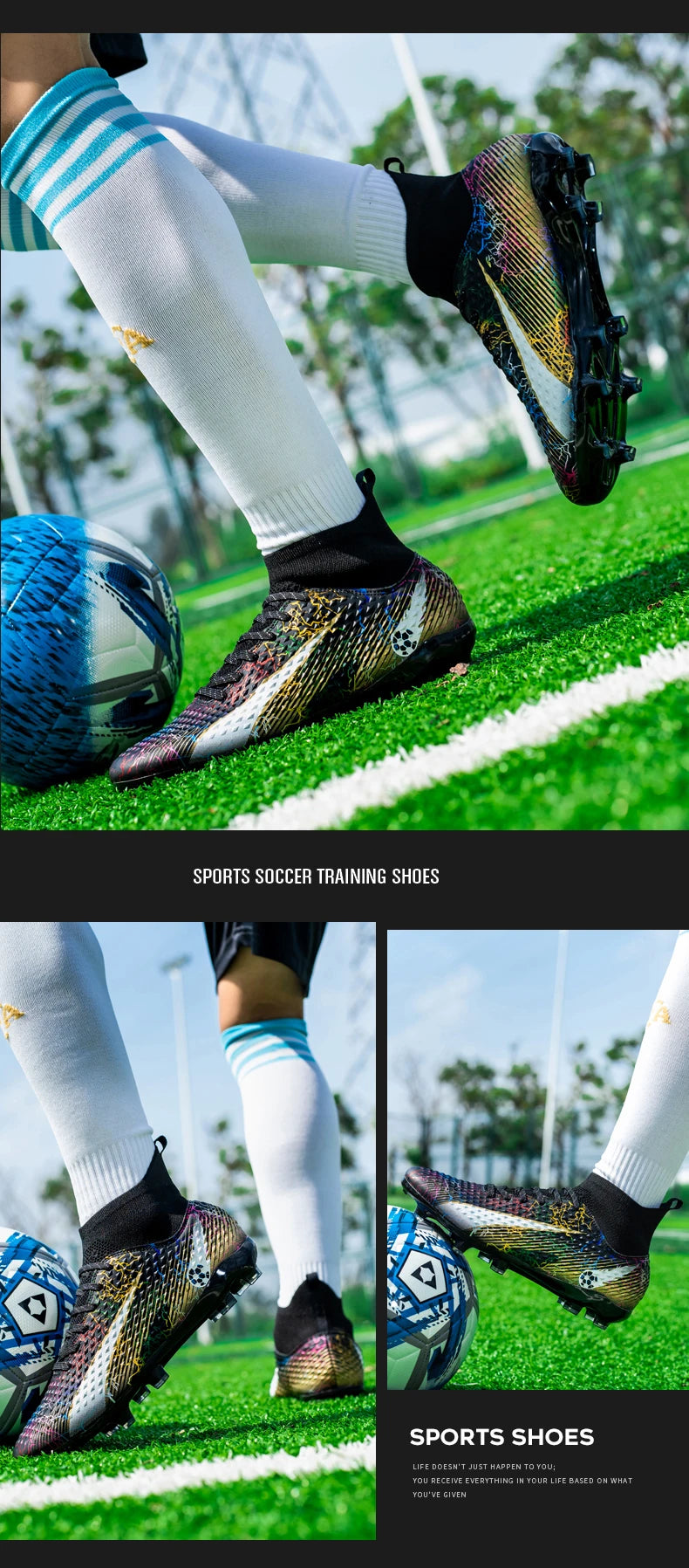 Męskie buty piłkarskie, dziecięce buty piłkarskie, damskie profesjonalne buty piłkarskie, antypoślizgowe buty TF/FG, sportowe buty piłkarskie do użytku na świeżym powietrzu
