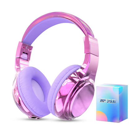 Gradient Kids Bluetooth Headphones Over Ear Girls Wireless Headphones With Mic Foldable Lightweight Headset Forfor School Travel