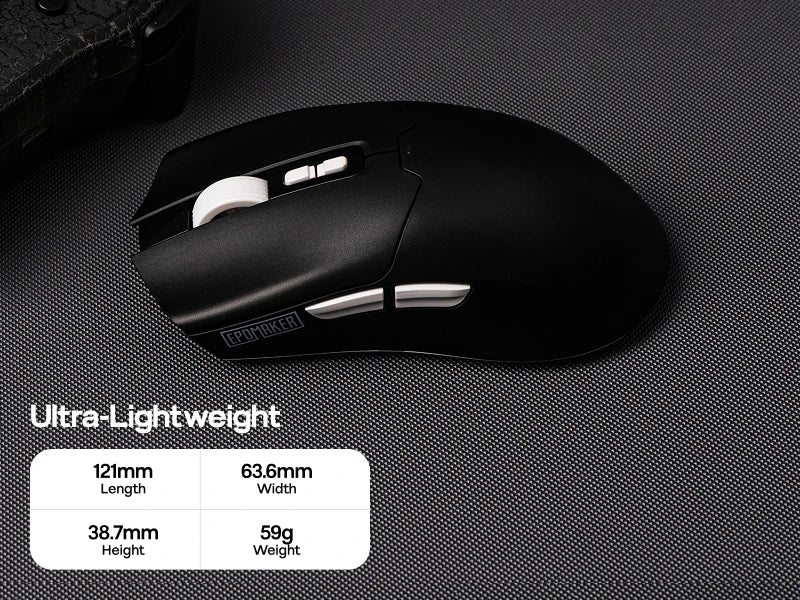 EPOMAKER Click Lite Wireless Gaming Mouse, Tri-Mode Bluetooth & 2.4GHz Gaming Mouse, PAW3311 Sensor, 24000 DPI, 59g Lightweight Rechargeable Gaming Mouse