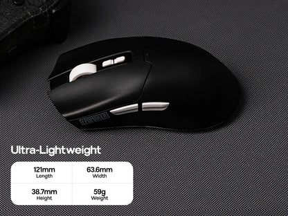 EPOMAKER Click Lite Wireless Gaming Mouse, Tri-Mode Bluetooth & 2.4GHz Gaming Mouse, PAW3311 Sensor, 24000 DPI, 59g Lightweight Rechargeable Gaming Mouse