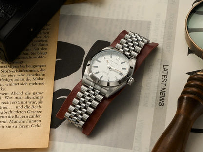 Baltany S4102 Business Man Automatic Mechanical Wristwatch 36mm Linen Dial Engine Turned Bezel NH35 Luxury Dress Watch For Man