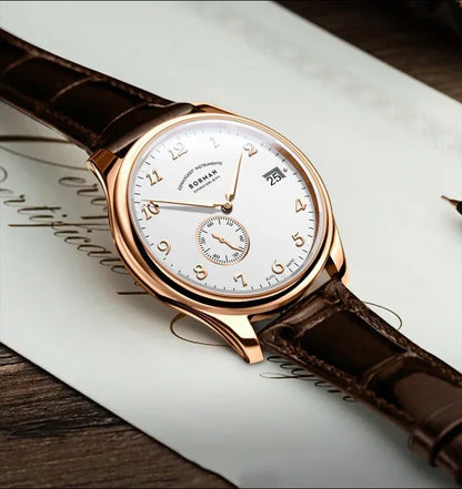 BORMAN Men Luxury Watch 41MM Automatic Watches Mechanical Wristwatch Ulththin Waterproof Sapphire Small Rotor Butterfly Clasp