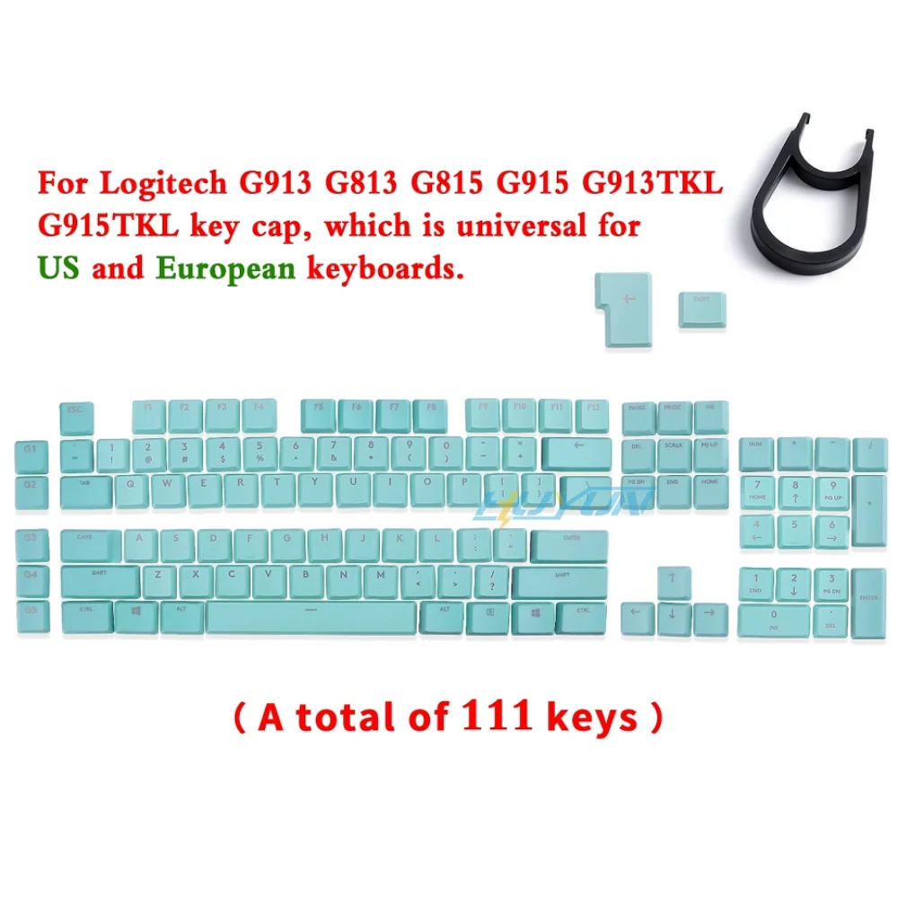 Wireless Gaming Mechanical Keyboard Keycaps Compatible with Logitech G913TKL G915 G813 G815 RGB Transparent Keyboard