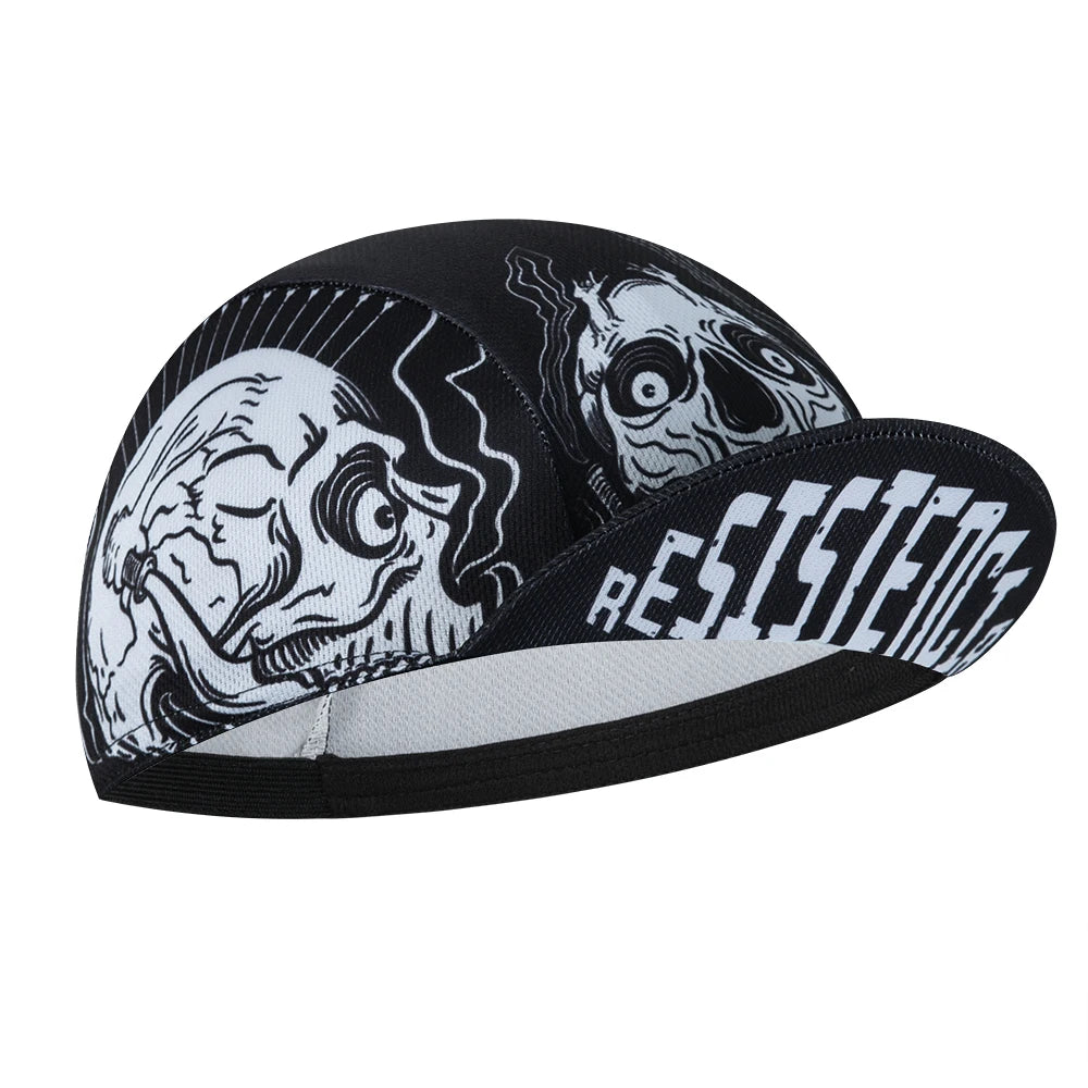Cappellino da ciclismo con teschio per uomo e donna, cappellino sportivo da esterno, estivo, traspirante, da indossare sotto il casco da ciclismo