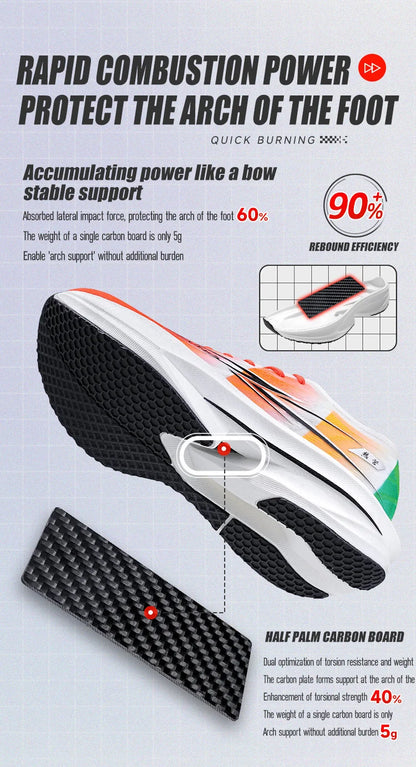 Scarpe da corsa IRUNSVAN Co-branded con soletta in carbonio 1.0 ad asciugatura rapida, per l’allenamento alla maratona maschile, ammortizzanti e traspiranti