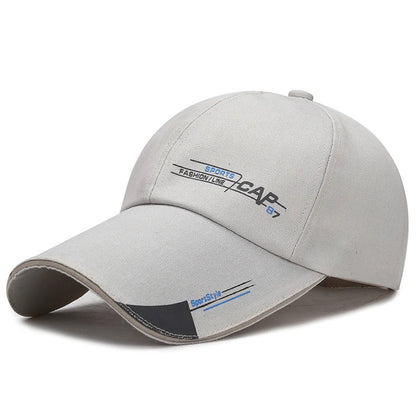 Spring Summer Baseball Cap Embroidered Canvas Sun Hat Outdoor Sports Cap Mens Hat for Fish Fashion Long-brimmed Golf cap 2022