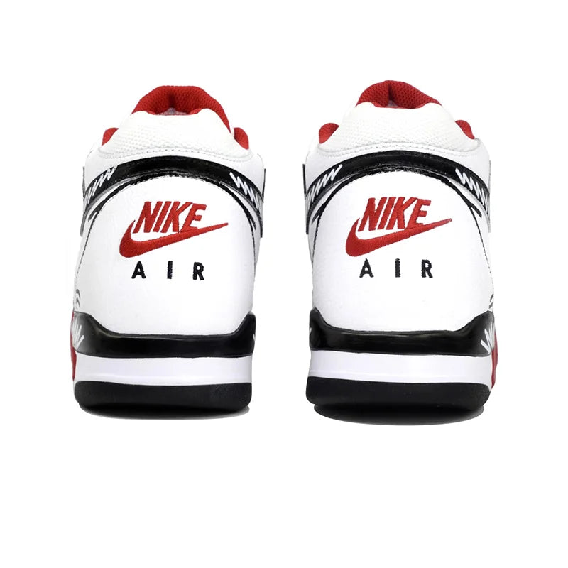 Προσαρμοσμένα αθλητικά παπούτσια Nike Flight Legacy «Kaleidoscope Play» Graffiti Mid-Top, ρετρό παπούτσια μπάσκετ με τσάντα δώρου για άνδρες