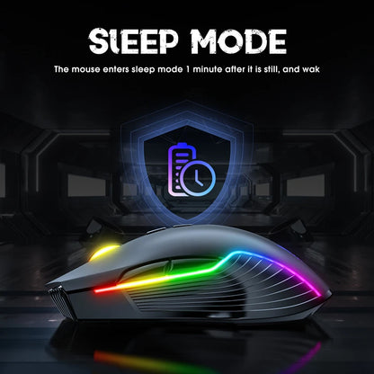Lenovo CW905 Wireless Gaming Mouse 3600 DPI RGB Ergonomic Gaming Mouse with 7 Buttons, Adjustable DPI, USB Gaming Mouse for PC & Laptop