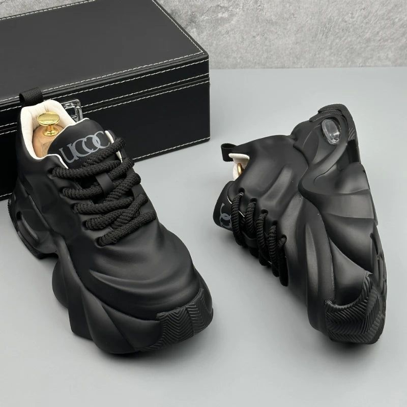 Zapatillas deportivas para hombre de talla grande, estilo «New Dad», con suela de plataforma gruesa, modernas, versátiles, informales, deportivas, de moda, cómodas y para el día a día.