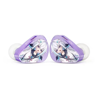 CVJ NOZOMI Wired Hybrid Earphones 2DD+1PD Triple Driver In-Ear Monitors, Planar Magnetic Earbuds with Interchangeable Faceplates for Music & Gaming