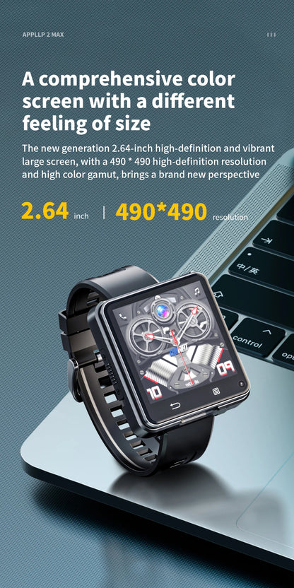 Domars Full Netcom multi-language Smart Watch 2.64-inch Large Screen 1200mAh Large Battery video call APP Downloading