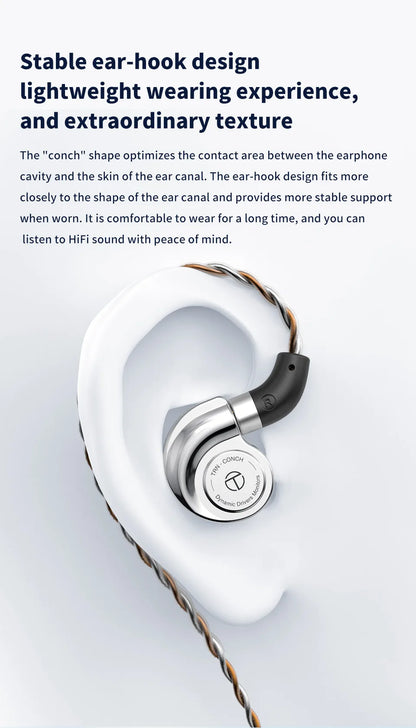 TRN Conch Lucky Bag In-Ear Monitors – DLC Diamond Dynamic HiFi Wired Earphones with Tuning Nozzle Filters for Xiaomi