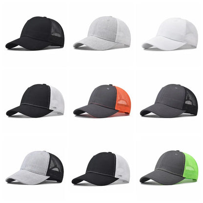 Cappellino da baseball per adulti, cappellino a rete, visiera curva poco profonda, cappello unisex, cappello estivo, cappello traspirante, cappellino da ombra, cappellino per primavera e autunno, cappellino hip hop aderente