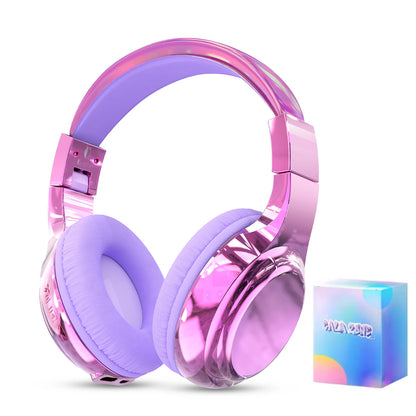 Gradient Kids Bluetooth Headphones Over Ear Girls Wireless Headphones With Mic Foldable Lightweight Headset Forfor School Travel