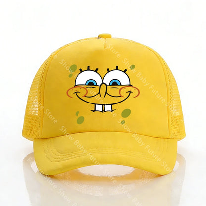 Spongebobs Baseball Caps for Adult Boys Kawaii Sports Breathable Mesh Hat Cute Cartoon Anime Sunbonnet Fashion Birthday Gifts