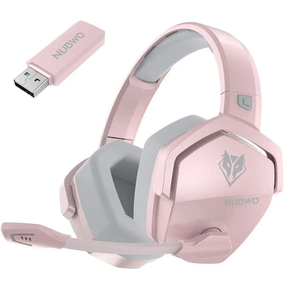 NUBWO G06 Pro Wireless Gaming Headset with Charging Station, Bluetooth 5.3 Gaming Headphones for PS5, PS4 & PC, ENC Microphone, 120-Hour Battery Life