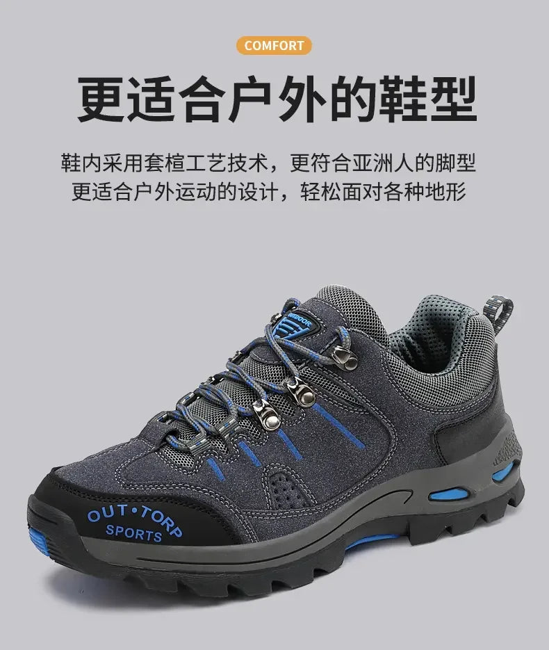 Retro Style Men  Sports Shoes Autumn and Winter Short Boots Anti Slip Hiking Shoe Suitable for Ankle Boots Urban Commuting 2025