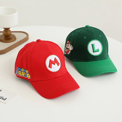 Yoshi Bowser Luigi Super Mushroomi Duckbill Cap Baseball Cap Cartoon Patterned Mesh Cap Summer-appropriate hats for kids Trendy