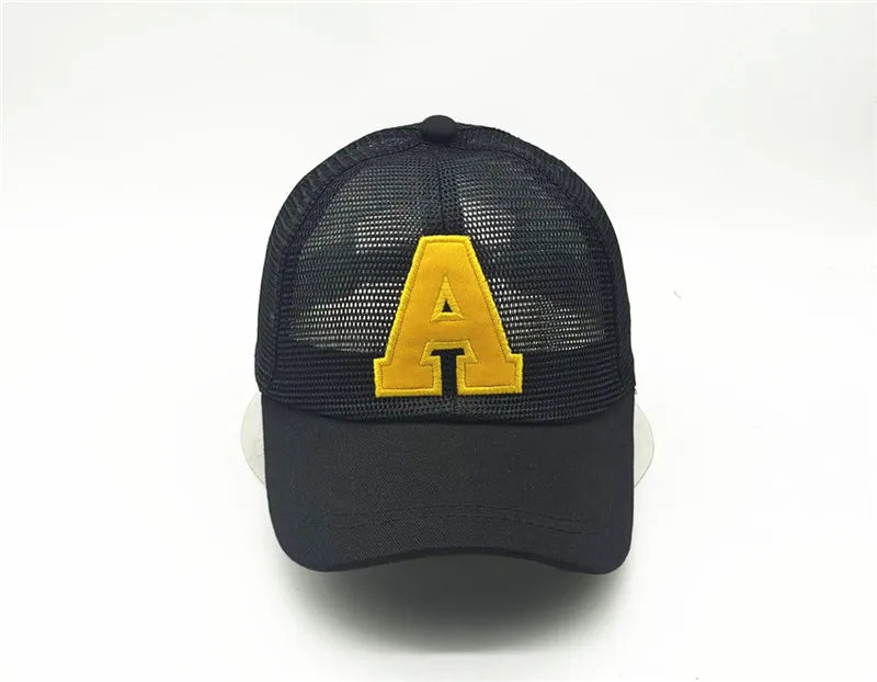 Summer autumn Kid Boy Cartoon Letter Embroidered Baseabll Caps Children Girls Outdoor Leisure Mesh Sport hats
