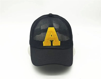 Summer autumn Kid Boy Cartoon Letter Embroidered Baseabll Caps Children Girls Outdoor Leisure Mesh Sport hats