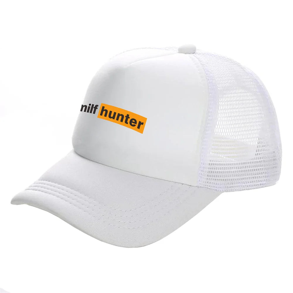 Milf Hunter Trucker Caps Fashion Cool Milf Hunter Hats Baseball Cap Summer Outdoor Sun Mesh Caps MZ-506
