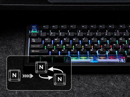 EPOMAKER HE80 75% US QWERTY Layout Hot-Swap Creamy Gasket Wired Hall Effect Magnetic Mechanical Keyboard DKS SOCD for PC/Mac