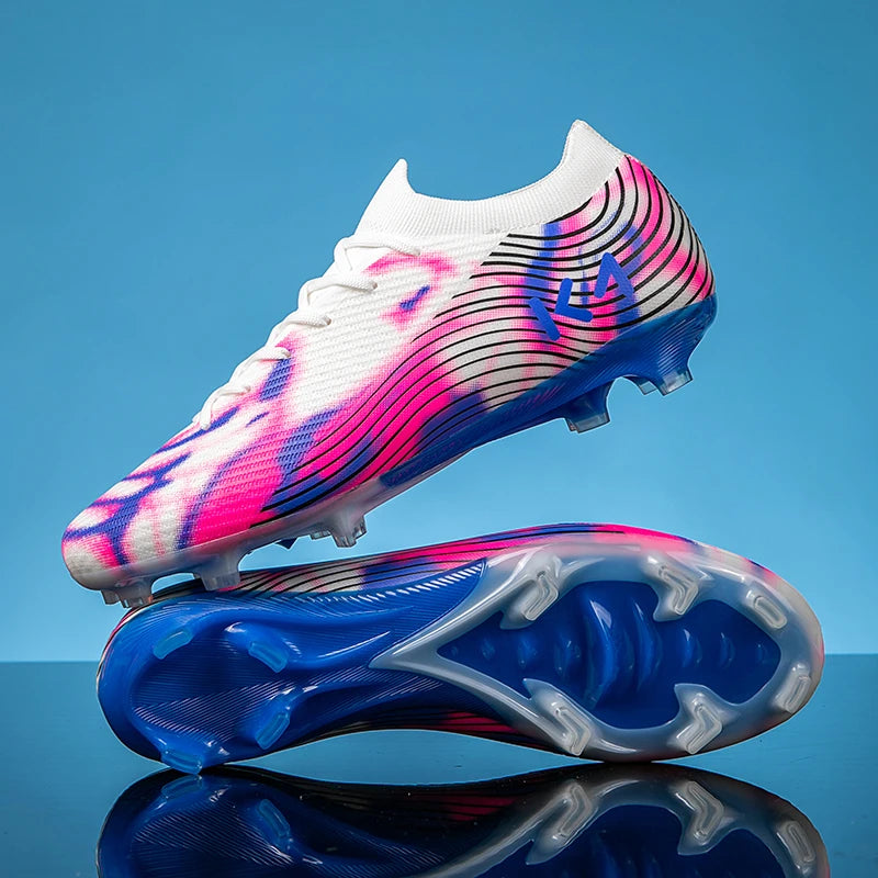 New Men's Soccer Shoes Match Outdoor Sneakers Grass Cleats Hot-selling Football Boots Non-Slip Boys High-quality High-top Light