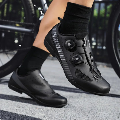 Lock-Free Cycling Shoes Flat Pedal Shoes Men Bike Cleat Sneaker MTB Bicycle Biking Women Breathable Indoor Boots