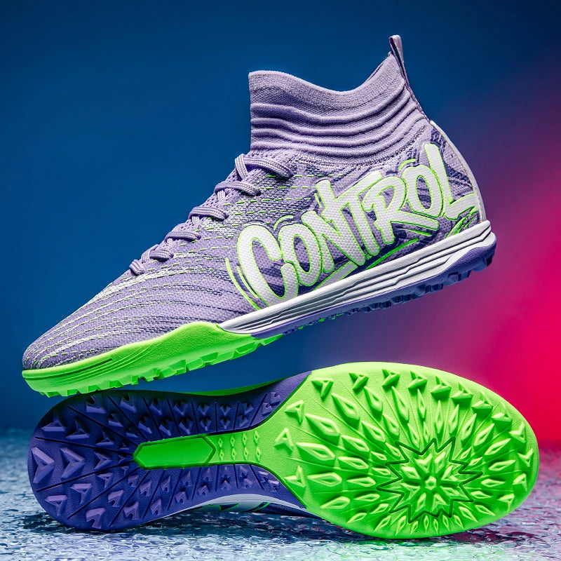 Chaussures de football originales pour hommes, baskets de sport décontractées pour enfants, chaussures de terrain en herbe unisexe pour garçons