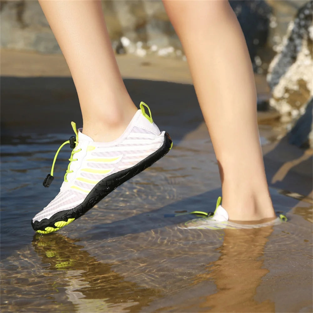 Unisex Quick Dry Water Shoes Men Women Colorful Beach Swimming Surfing Seaside Aqua Shoes Couple Barefoot Upstream Sneakers
