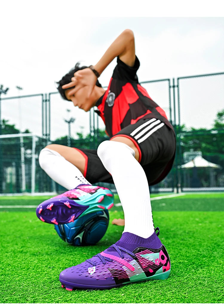 Football Boots Men Professional Soccer Shoes Sneaker Field Long Spikes Outdoor Competition Non Slip Comfortable Training Shoes
