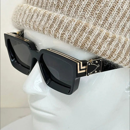 Millionaire Square Sunglasses For Men Retro Sunscreen Sunglasses Women Trendy And Fashionable Vintage Fashion Glasses Zonnebril