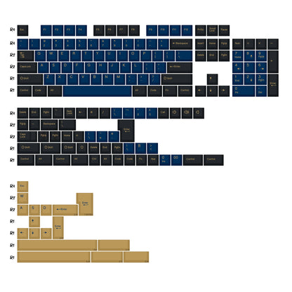 KBDiy GMK Apollo Keycaps ISO PBT Cherry Profile Retro Double Shot Keycap for MX Switches Alice 60 Mechanical Keyboard Key Caps