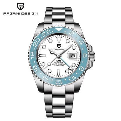 PAGANI DESIGN 40MM GMT Watches for Men Luxury Sapphire AR Mechanical Watch Ceramic Bezel Automatic 100M Waterproof Gift watch