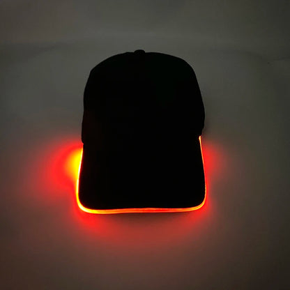 Cappello per adulti con LED e fibra ottica, cappellino alla moda, cappello di tendenza per discoteca, concerti, balli in maschera, eventi all’aperto e divertimento, cappello rap estivo