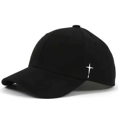 Unisex Cross Embroidery Snapback Baseball Caps Spring and Autumn Outdoor Adjustable Casual Hats Sunscreen Hat