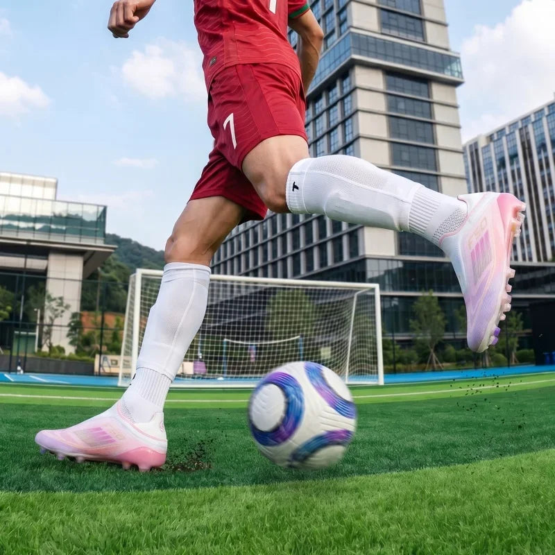 Chaussures de football pour hommes, crampons pour terrain synthétique, antidérapantes, résistantes à l'usure, respirantes, légères, pour entraînement sur gazon artificiel en extérieur.
