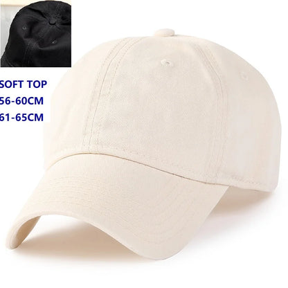 Baseball Caps for Big Head Men Women XXL Oversize High Crown Adjustable Plain Solid Snapback Hats 56-60cm 60-65cm