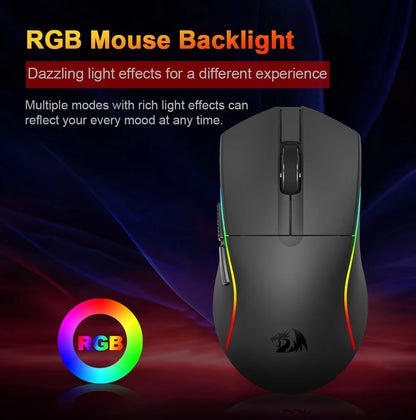 REDRAGON DEICIDE M816 PRO RGB USB Bluetooth-tuki 2.4G Langaton pelihiiri 26000 DPI 6 painiketta pelaajalle Langalliset hiiret tietokoneelle
