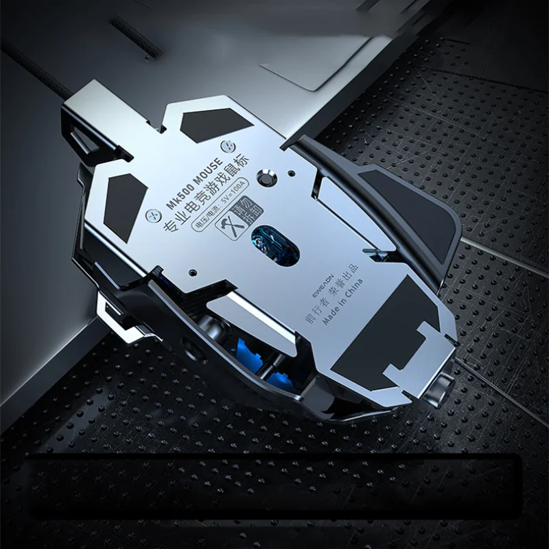 Mechanical Metal Gaming Mouse Wired Ergonomic RGB Gaming Mouse, 12800 DPI Optical USB Gaming Mouse with 7 Programmable Buttons for PC & Laptop