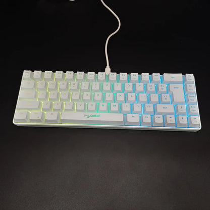 60% Percent Gaming Keyboard, Ergonomic Small Mini membrane Keyboard Compact RGB Backlit Keyboard for Windows, PC, Laptop, Gaming