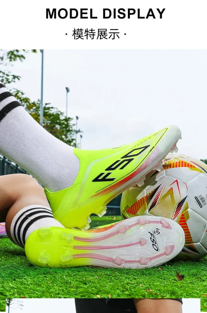 Neue Fußballschuhe für Herren, Bestseller-Rasenschuhe, hochwertige Outdoor-Fußballschuhe für Spiele, rutschfeste Jungen-Sneaker, High-Top, leicht