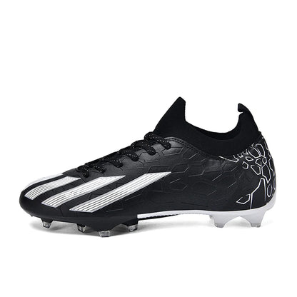Scarpe da calcio professionali da uomo alla caviglia per erba, unisex, con tacchetti lunghi FG, scarpe da calcio Chuteira Society