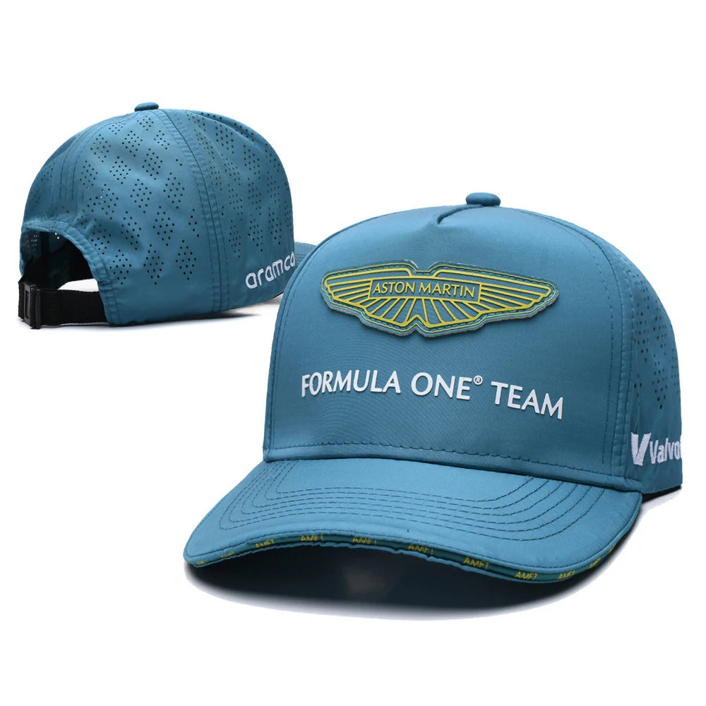 Aston Martin F1 Team Fernando Alonso Baseballkappe Herren Trainingskappe mit Schirm Outdoor-Sport Sonnenschutz Sonnenhut Damen-Freizeitkappe