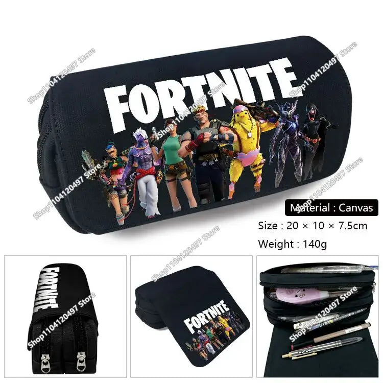 Victory Royale Student Boys Girls Fortnite Capacity Pencil Stationery Case Peely Llama Hero Children's Pen Box Kids Teen Bags